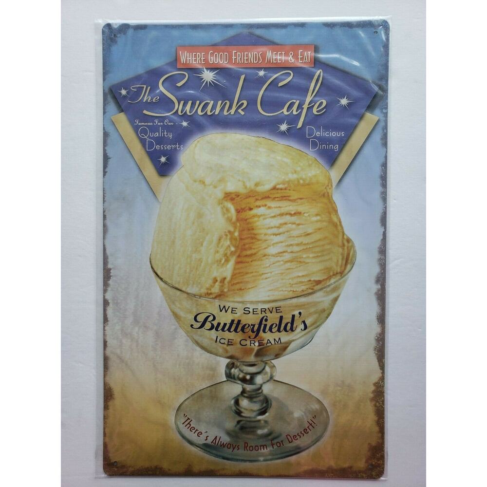 Swank Cafe Butterfield's 16 x10 Ohio‎ Wholesale Rustic Retro Metal Signs 27933